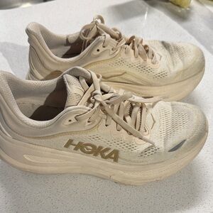 Hoka Women's Beige Athletic Shoes
